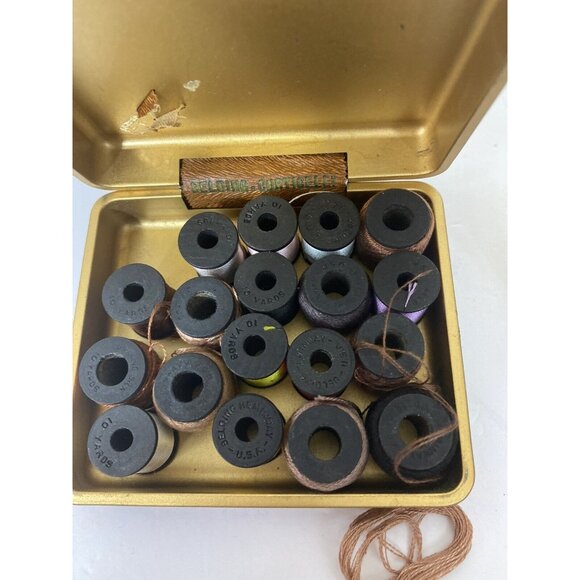 Vtg Lot Darning Thread Belding Hemingway Coats And More Spools Skein Case - Picture 2 of 7
